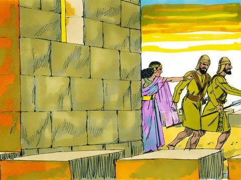 Rahab sends the soldiers away in the wrong direction