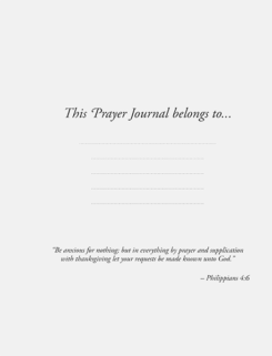 My Prayer Journal pages